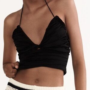 Zara pleated halter top